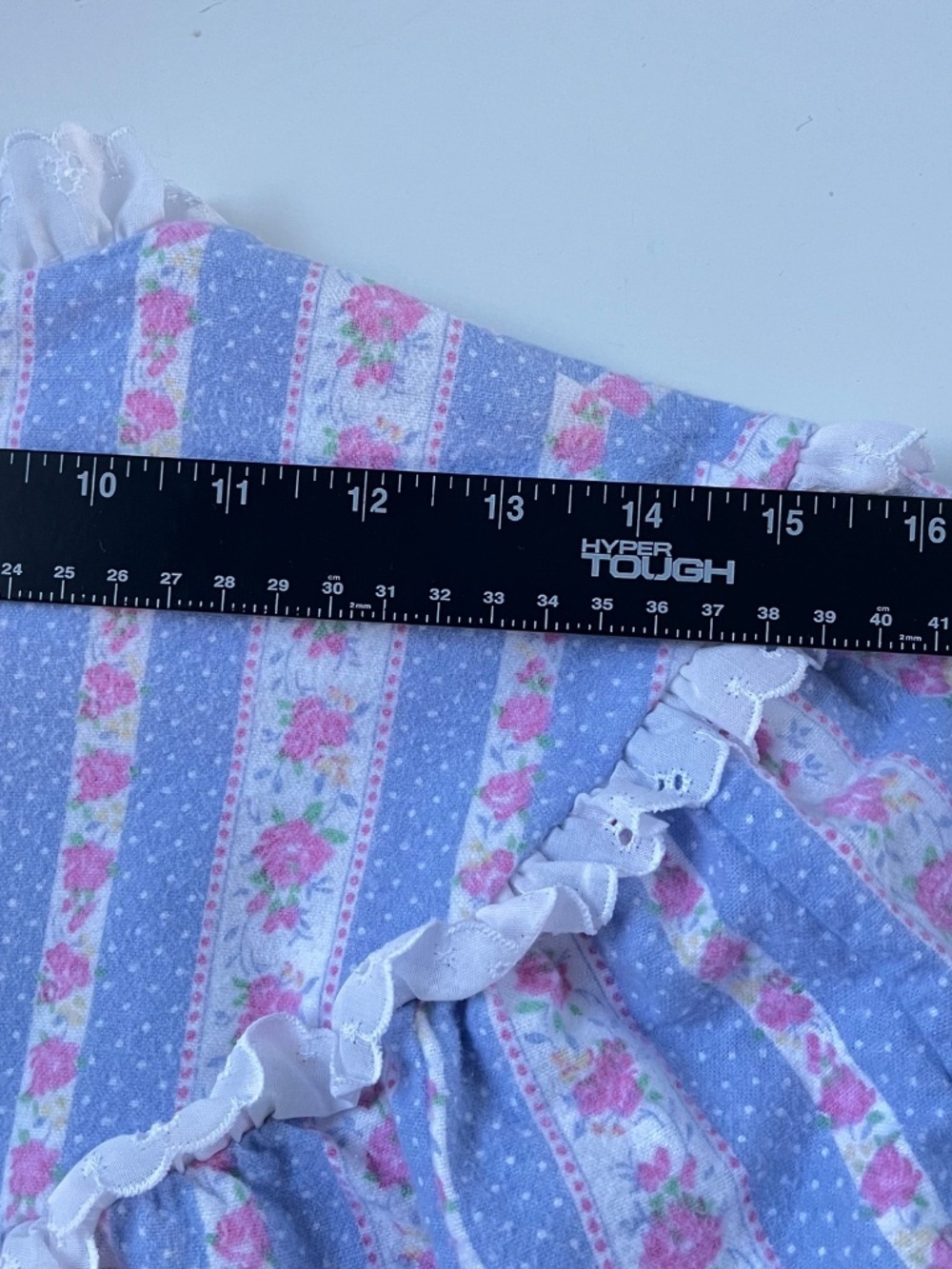 Lanz of Salzburg Tyrolean Nightgown Sz S Blue White Floral Cottagecore Granny - Picture 8 of 10